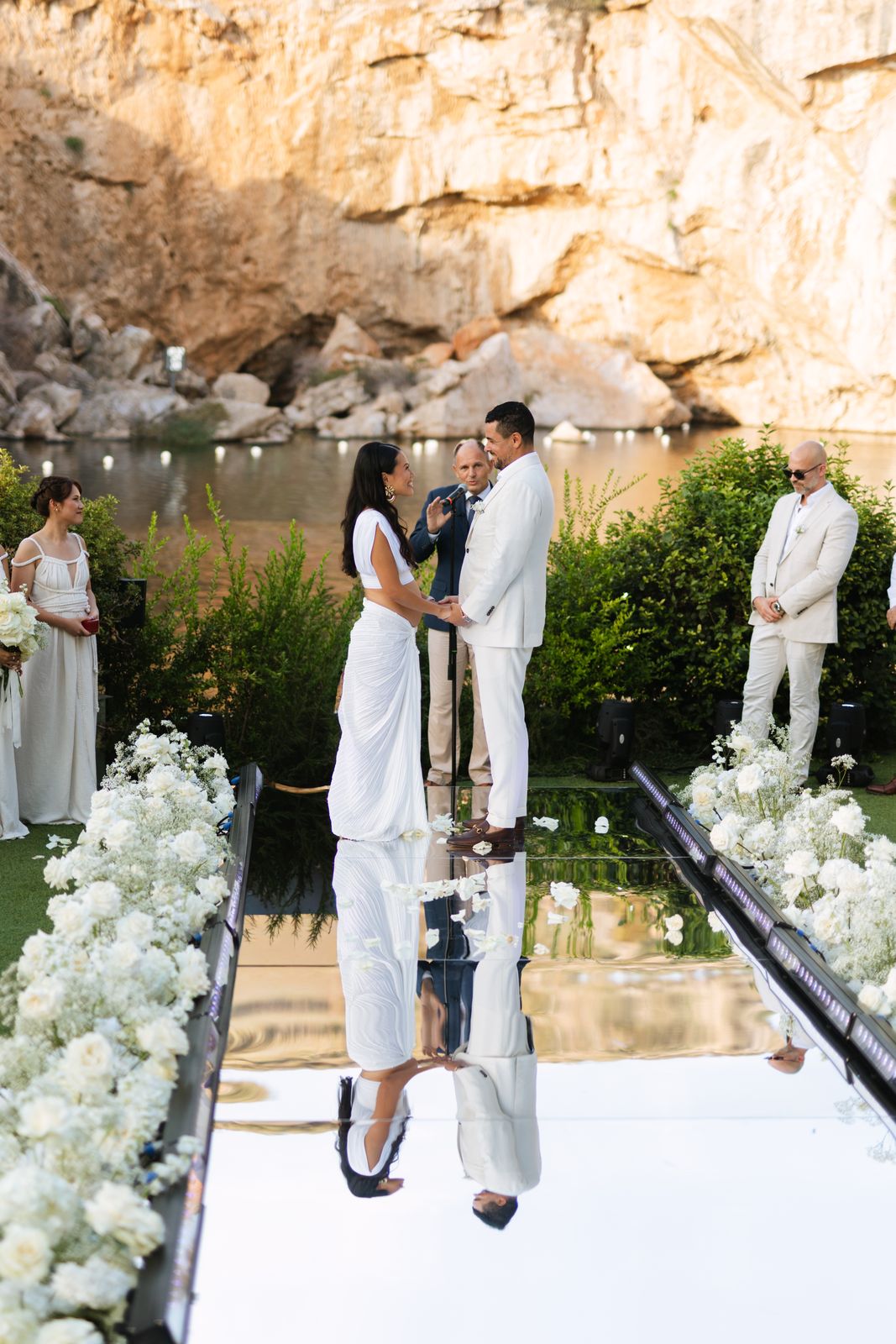 Lake Vouliagmeni wedding, Athens Riviera, Greece — photographed by John Xenos
